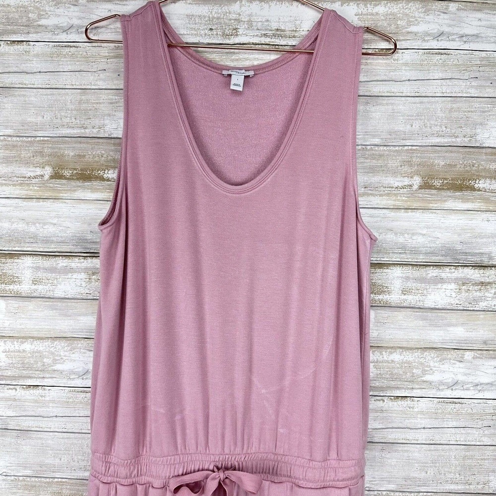 Daily‎ Ritual Women's Jumpsuit Large Supersoft Terry Sleeveless Scoopneck Pink - Picture 3 of 14